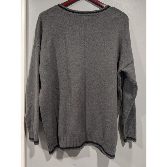 Torrid Womens Size 0/L/12 Grey Crew Neck Sweater Camo Star Long Sleeve Warm - Picture 2 of 16